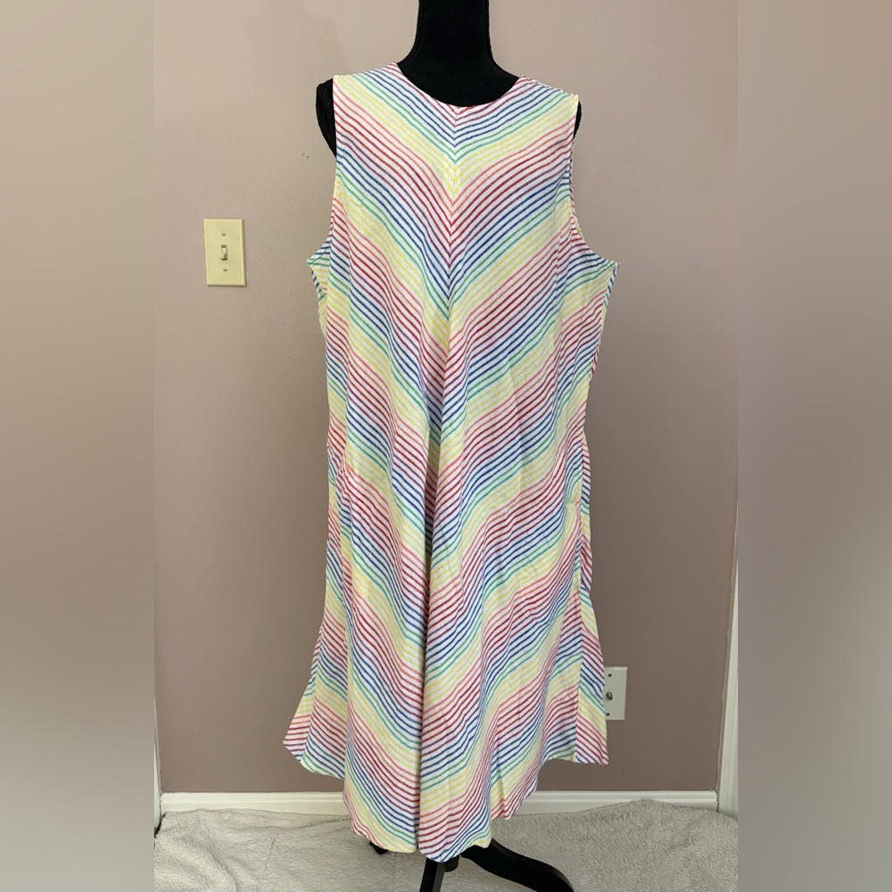 NWT Lands' End Multicolor Striped dress